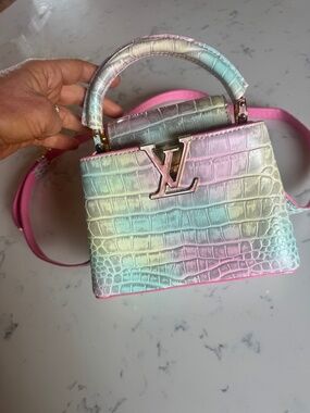 LUXURY CAPUCINE WOMEN'S HANDBAG PASTEL COLORS BRAND NEW WITH BOX & DUST COVER